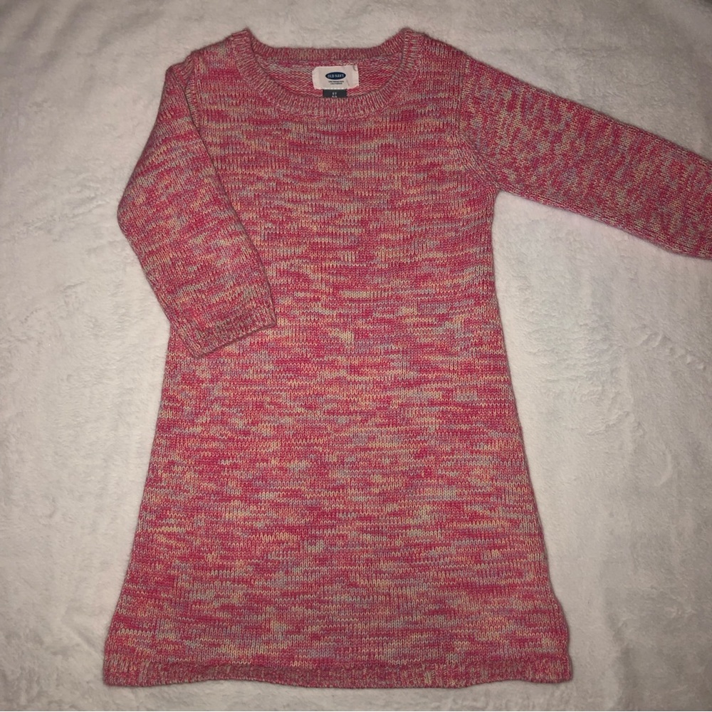 Pink sweater dress